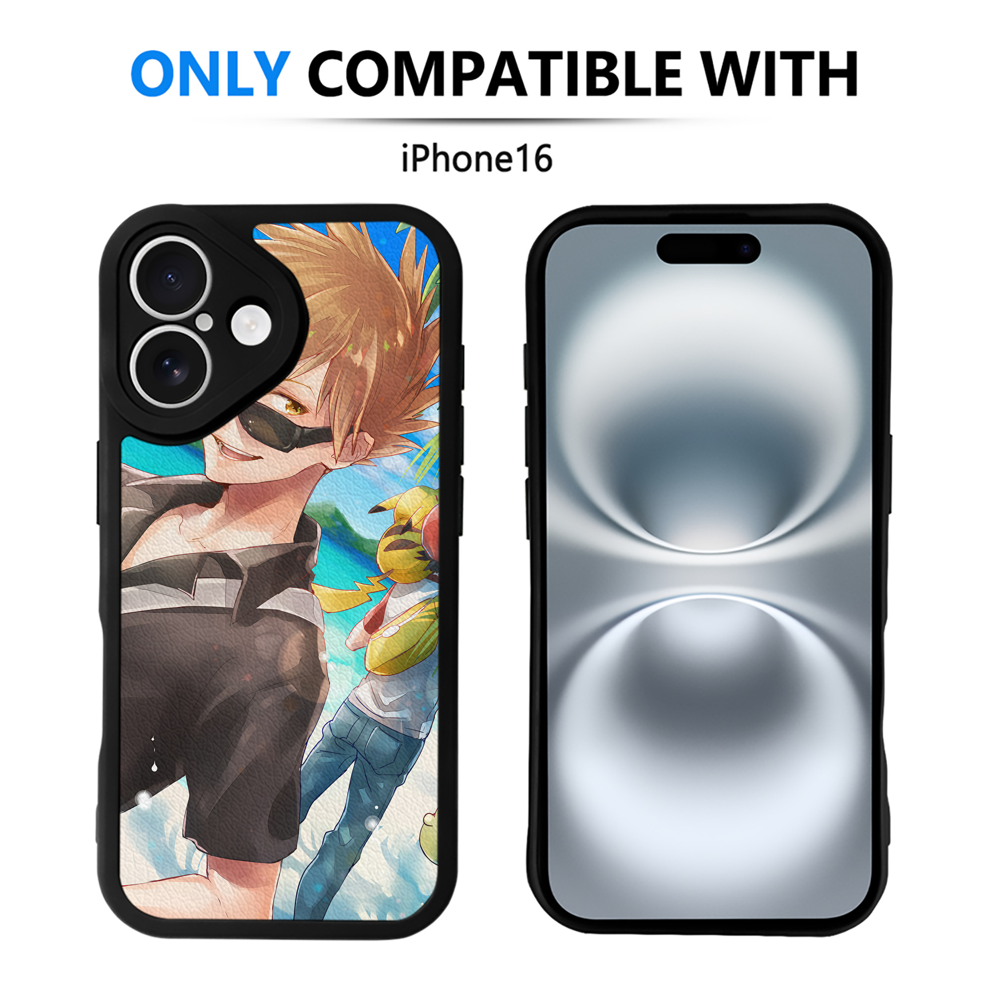 （画像用） ポケットモンスター Pokémon 【iPhone 16シリーズ対応】シリコンスマホケース（レザー調） 材質：シリコン